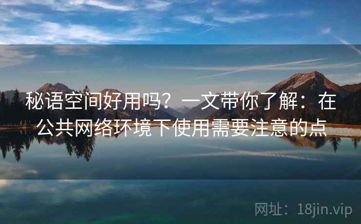 秘语空间好用吗？一文带你了解：在公共网络环境下使用需要注意的点