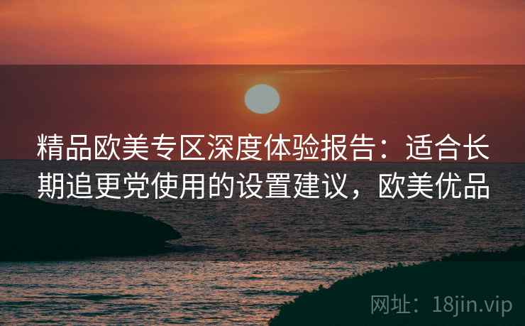 精品欧美专区深度体验报告：适合长期追更党使用的设置建议，欧美优品