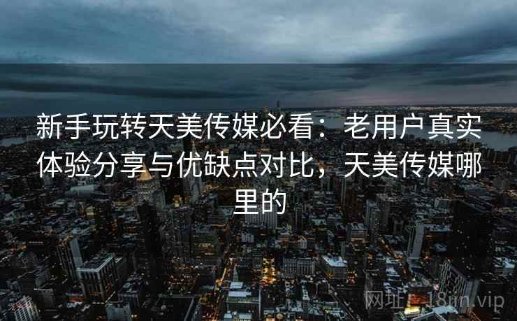 新手玩转天美传媒必看：老用户真实体验分享与优缺点对比，天美传媒哪里的