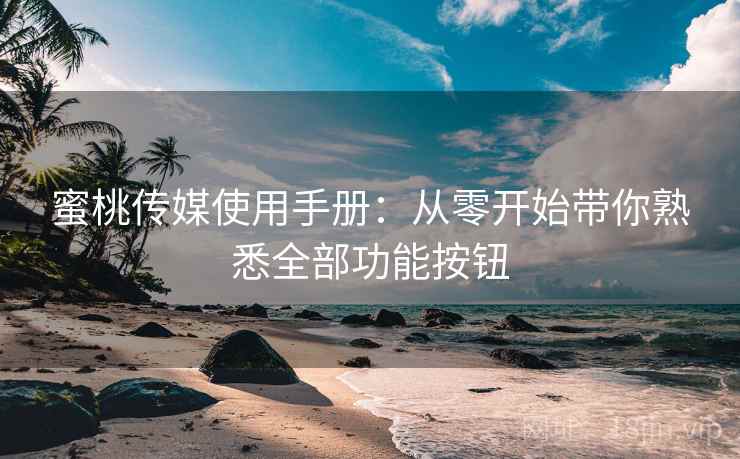 蜜桃传媒使用手册：从零开始带你熟悉全部功能按钮