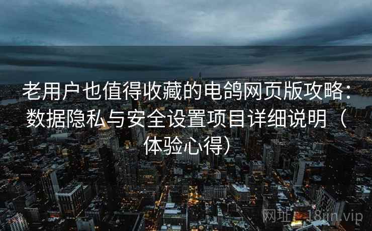 老用户也值得收藏的电鸽网页版攻略:数据隐私与安全设置项目详细说明(体验心得) 老用户也值得收藏的电鸽网页版攻略:数据隐私与安全设置项目详细说明(体验心得)