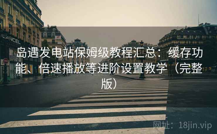 岛遇发电站保姆级教程汇总:缓存功能、倍速播放等进阶设置教学(完整版) 岛遇发电站保姆级教程汇总:缓存功能、倍速播放等进阶设置教学(完整版)