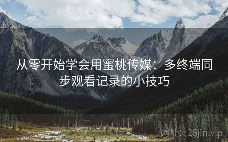 从零开始学会用蜜桃传媒:多终端同步观看记录的小技巧 从零开始学会用蜜桃传媒:多终端同步观看记录的小技巧