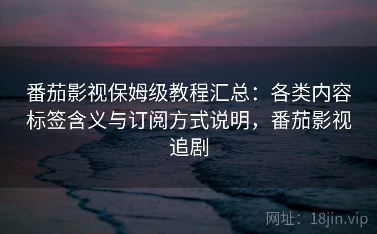 番茄影视保姆级教程汇总：各类内容标签含义与订阅方式说明，番茄影视追剧